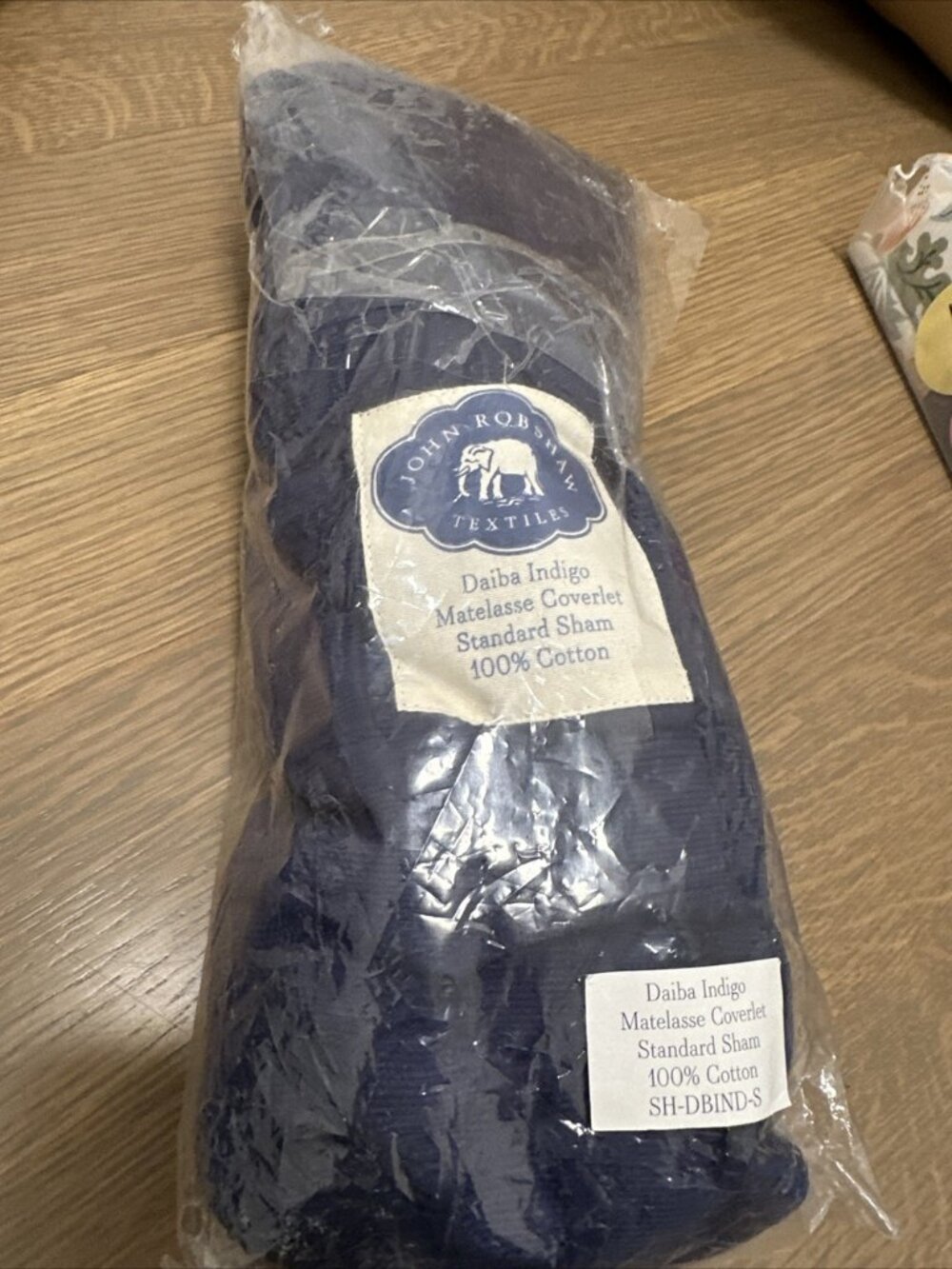 John Robshaw daiba Indigo Matlasse Coverlet Standard Sham Blue
